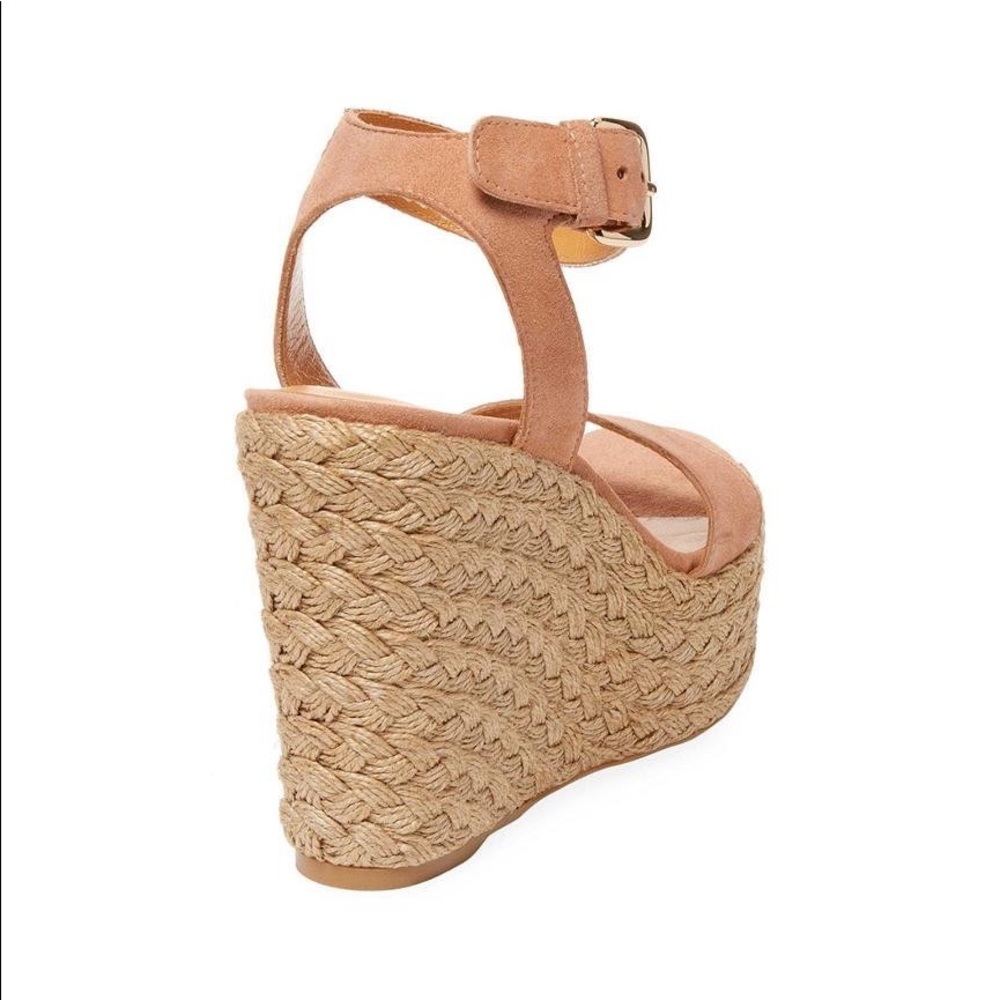 New Stuart Weitzman Natural Wedge Sandal - Picture 7 of 7